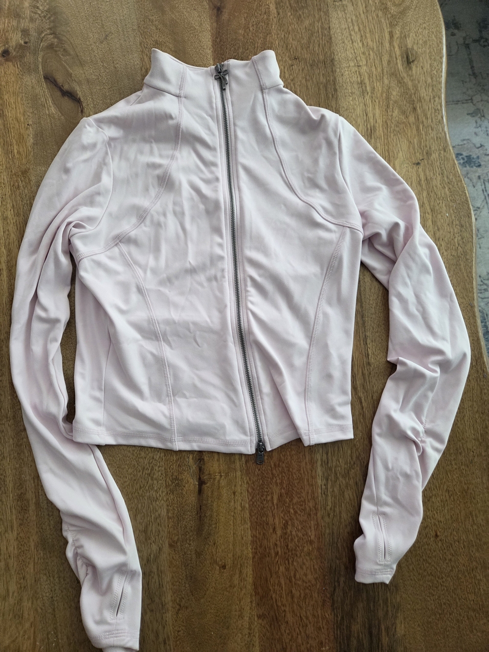 Gilly Hicks Light Pink Zip-Front Bomber Jacket